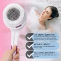 Imported Brand Electric Body Brush Electric Massaging Bath Silicon Body Scrubber Waterproof Exfoliating Brush Shower 5 Heads Skin Scrubber With Long Handle For Men/Women 3 Mode Battery Cleansing 1PC Random Color. 