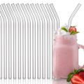 2 Pieces Reusable Glass Straws 'smooth edges'. 