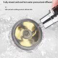 360 degree rotating high pressure boost power shower water saving stop button rainfall shower head with fan. 