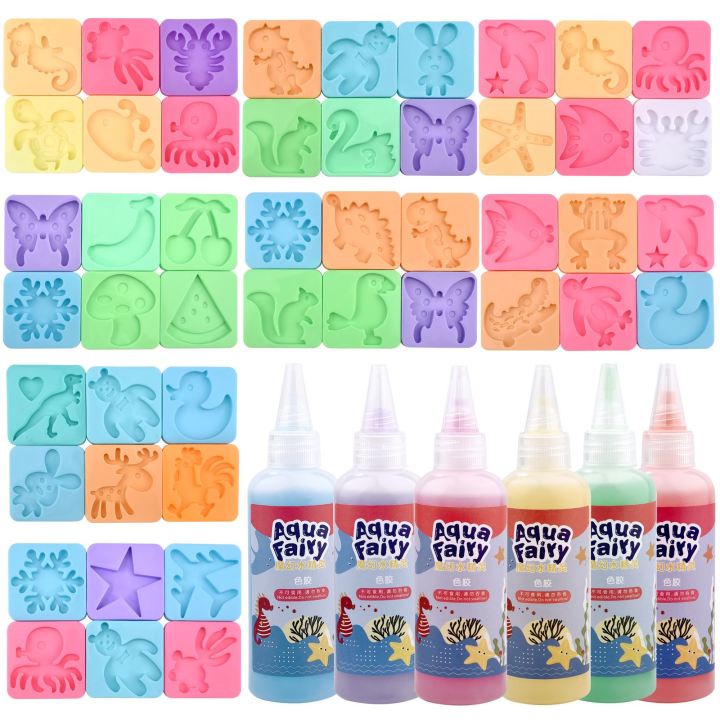 100ML DIY Fairy Magic Water Elf Ocean Mold Companion For Kids 3D Handmade Kit Aqua Fairy Gel Toy Set Handicraft Educational Toys