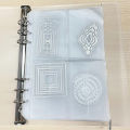 A5 6-Hole Strap Storage Clip And Storage Bag Scrapbook Cutting Die Storage Organizing Sticker Storage Transparent Bag. 
