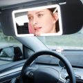 Car Interior Mirrors Sun Visor Plate LED HD Makeup Mirror for Girls Women Rechargeable Fill Light Universal Thin Vanity Mirror. 
