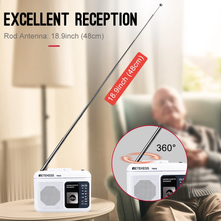 Retekess%20TR606%20White%20Cassette%20Playback%20Radio%20FM/AM%20Portable%20%20Voice%20Recorder%20Support%20Built-in/External%20Microphone%20Recording%20USB%20C%20-%20Image%206