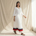 White Cotton Pure Tie Dye Kurti For Women. 