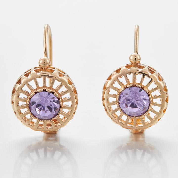 Trendy%20Hollow%20Design%20Inlaid%20Cubic%20Zirconia%20Ear%20Clip%20for%20Women%20Delicate%20Ethnic%20Style%20Round%20Women's%20No%20Piercing%20Earrings%20Jewelry%20-%20Image%202