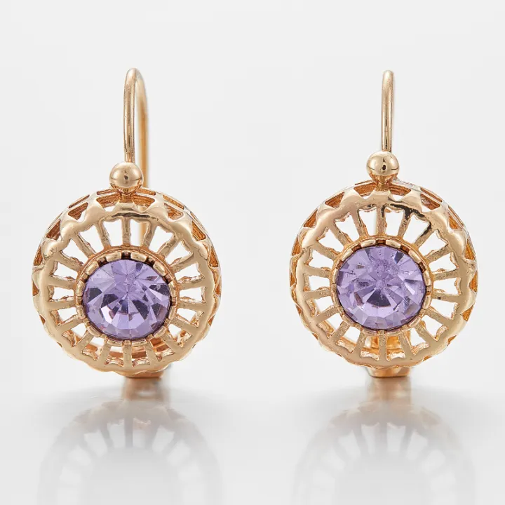 Trendy%20Hollow%20Design%20Inlaid%20Cubic%20Zirconia%20Ear%20Clip%20for%20Women%20Delicate%20Ethnic%20Style%20Round%20Women's%20No%20Piercing%20Earrings%20Jewelry%20-%20Image%202