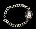 2pcs/New Combo  Deal -Mens Fashion Sterling Islamic Imam Ali Nacklace+Black Stone Braclet-Top Fashion High Quality Shar E Ali Sword Nacklace With Black Stone I'mam Zulfikar Ali Logo Braclete For Boys And Men's -Islamic Nacklace With Braclet For Men. 