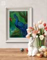 beautiful peacock painting 🎨oil painting only 1 piece A4 size painting on sheet hand made painting decore home. 