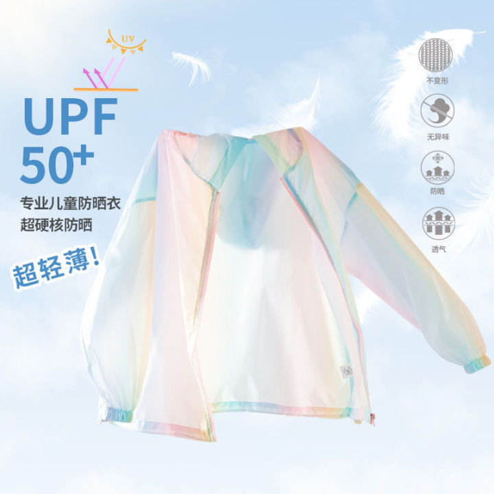 New%20Girls%20Summer%20Sun%20Protection%20Coat%20Rainbow%20Thin%20Style%20Fashion%20Princess%20Jacket%20Outdoor%20Activity%203-12%20Years%20Children%20Clothing%20-%20Image%203