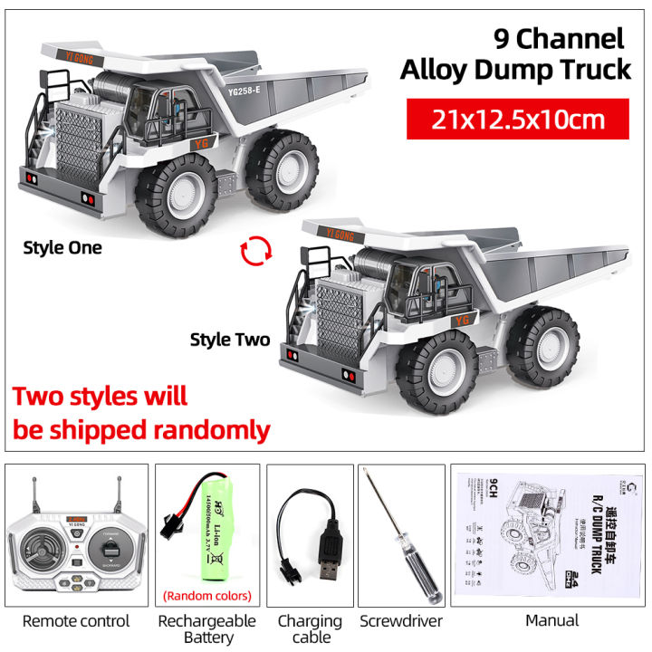 2.4Ghz%201/20%20Remote%20Control%20Engineering%20Dumper%20Trucks%209CH%20Construction%20RC%20Alloy%20Vehicle%20Dump%20Truck%20Car%20with%20Lights%20Boy%20Toy%20%20-%20Image%202
