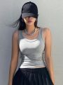 Summer Tight Tank Top Breathable And Comfy Sleeveless Ves For Women's Summer Outfits Camisole Tank Top Beauty Back Underwear.