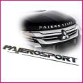 ** Quick delivery ** Pajero Sport logo attached to the Pajero logo hood, chrome color, font size height 3.5 cm, with glue two pages in good quality products *. 