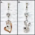 🌸Playboy jewelry, premium crystal, Shank size 1.6mm, total length 4 Zen, Korean work, very beautiful. 