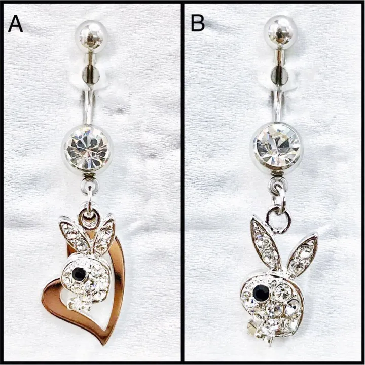 🌸Playboy jewelry, premium crystal, Shank size 1.6mm, total length 4 Zen, Korean work, very beautiful