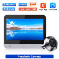 Hollarm Tuya WiFi Door Peephole Camera Smart Radar Digital Door Camera Smart Life Motion Detect Video Intercom For Home Security.