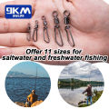 Fishing Swivels Snap 25~100Pcs Stainless Steel Snap Fishing Rolling Swivels Saltwater Fishing Coastlock Snap Connector Tackles. 