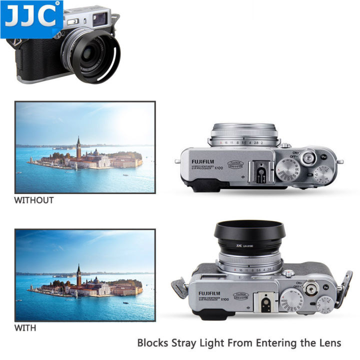 JJC%2049mm%20Metal%20Lens%20Hood%20for%20%20X100VI%20X100V%20X100F%20X100T%20X100S%20X100%20X70%20Replaces%20%20LH-X100%20AR-X100%20Adapter%20Ring%20-%20Image%204