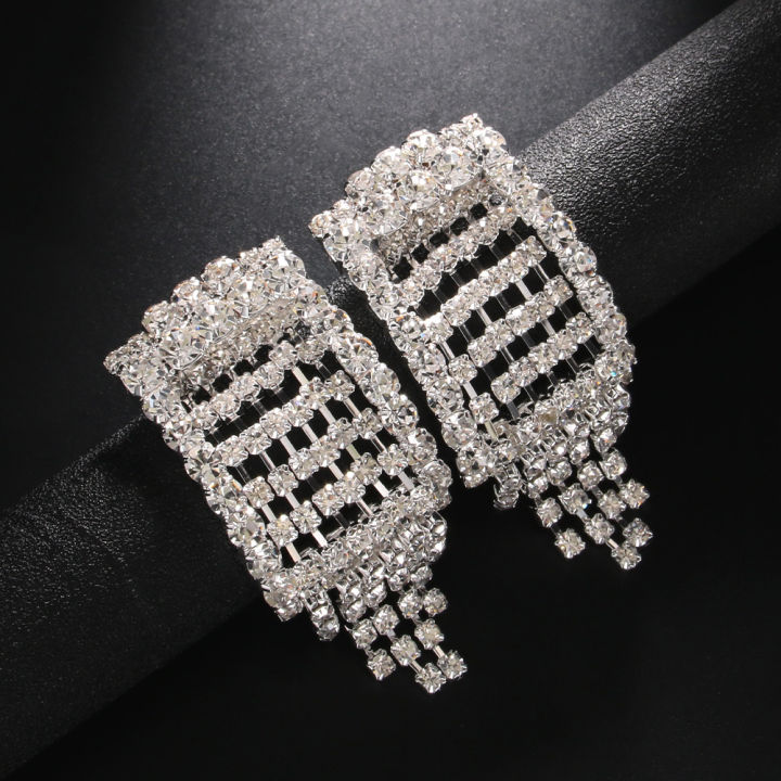 Stonefans%20Exaggerated%20Geometric%20Tassel%20Earrings%20for%20Women%20Luxury%20Rhinestone%20Earrings%20Dressing%20Ball%20Party%20Jewelry%20Accessories%20-%20Image%204