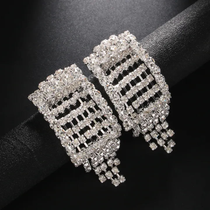 Stonefans%20Exaggerated%20Geometric%20Tassel%20Earrings%20for%20Women%20Luxury%20Rhinestone%20Earrings%20Dressing%20Ball%20Party%20Jewelry%20Accessories%20-%20Image%204