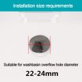 Stainless Steel Basin Sink Hole Overflow Cover Ring Insert Replacement Hole Hollow Round Drain Caps Plug Bathroom Basin Accessor. 