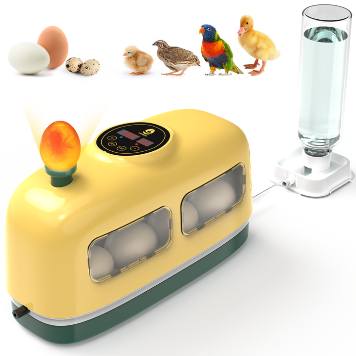 8 Egg Incubator with Egg Turning and Temperature Control, Integrated Candler Incubators for Hatching Eggs, Chicken, P