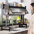Dish Drying Rack Over Sink Display Adjustable Width Stand Drainer Drying Rack 2 Tier Over Sink Plate Dish Drainer Kitchen Counter Storage Organizer Cutlery Utensil Chopping Board Holder. 