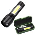 Rechargeable Zoom LED Flashlight USB Torch Light. 