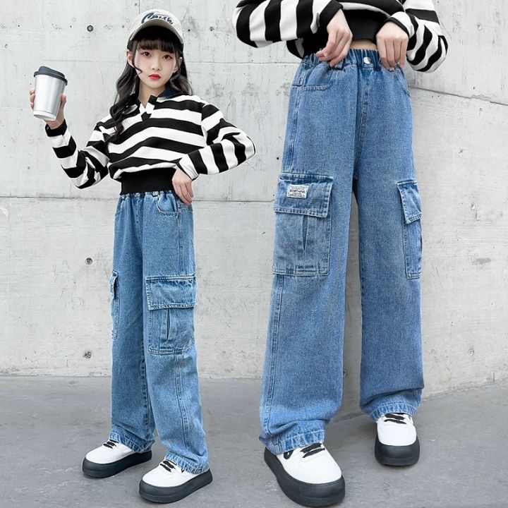 3-12%20Years%20Girls%20Denim%20Pants%20Teenager%20Wide%20Leg%20Pants%20Children%20Trousers%20Spring%20Autumn%20Star%20Pattern%20Girls%20Jeans%20New%20Kids%20Clothes%20-%20Image%202