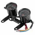 Universal Double Meter For Bike Led Meter For Cafe Racer Fancy Meter. 