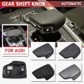 Black Perforated Leather Selector Lever Handle Gear Shift Knob Handball Cover for Audi A4 B9 A5 Q7 4M1 713 139F Q5 2016-2019.