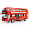 1/36 Double-decker Bus Model Car Toy Alloy Diecast Sound Light Metal Vintage London Autobus Models Toys Collection Kids Gifts. 