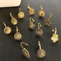 12/6/3Pcs Oxidized Golden/Silver Non-Pierced Noseclip NosePin NoseRings & NoseStud for women. 