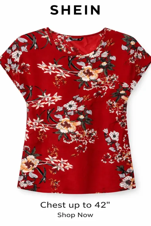 SHEIN%20Chiffon%20Floral%20Blouse%20for%20Women%20Plus%20Size%200XL%20(Chest%20Up%20to%2042%E2%80%9D)%20*Soft%20Lightweight%20Casual%20Summer%20Top%20*Elegant%20Loose%20Fit%20Ladies%20Shirt%20Authentic%20-%20Image%209