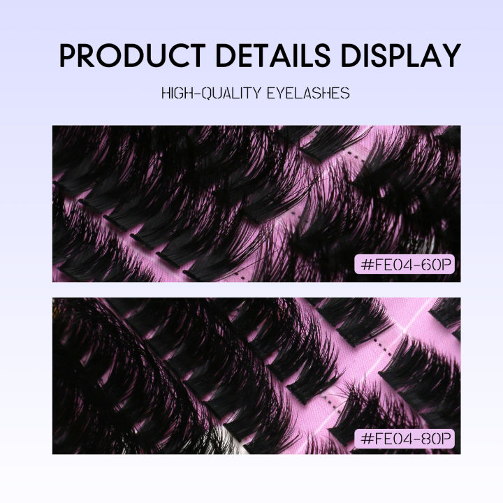 GROINNEYA%20Cluster%20Lashes%20Kit%20Fluffy%20Individual%20Lashes%20Volume%20Mixed%20Tray%20Faux%20Mink%20Lashes%20Eyelash%20Extension%20Makeup%20-%20Image%206