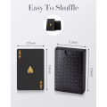 Black Playing Cards, Cool Black Foil Decks of Cards, Waterproof Playing Cards & Flexible Poker Cards with Box, Great for Party. 
