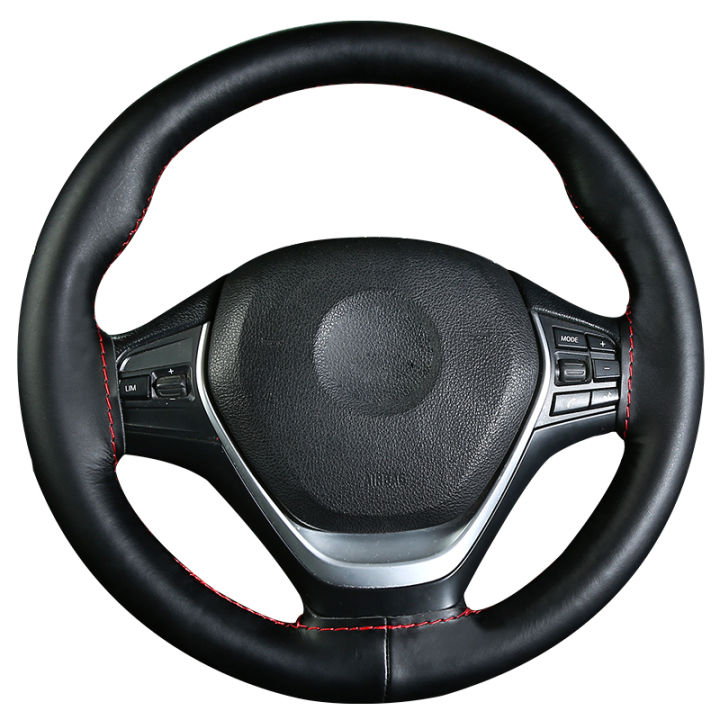 38cm%2015inch%20Real%20cowhide%20Genuine%20Leather%20Car%20Steering%20Wheel%20Braid%20Cover%20Hand-stitched%20Soft%20Non-slip%20Auto%20Interior%20car%20products%20-%20Image%205