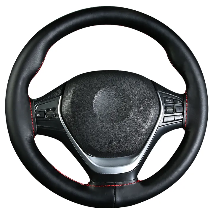 38cm%2015inch%20Real%20cowhide%20Genuine%20Leather%20Car%20Steering%20Wheel%20Braid%20Cover%20Hand-stitched%20Soft%20Non-slip%20Auto%20Interior%20car%20products%20-%20Image%205