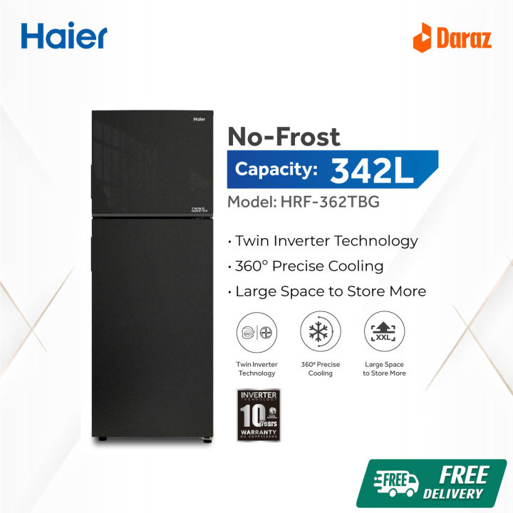 Haier 342L No Frost Refrigerator (HRF-362TBG) with Free Delivery