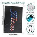 Funny Microfiber Premium Golf Towel, Printed Golf Towels for Golf Bags for Men & Women, Great Golf Accessories for Men Golfers. 
