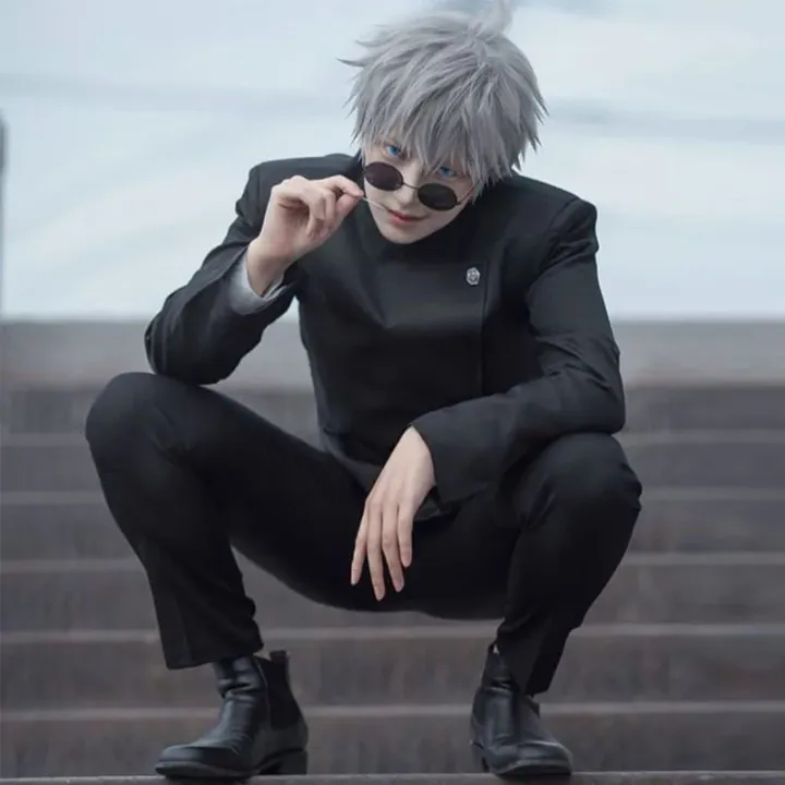 Jujutsu%20JJK%20High%20School%20Gojo%20Satoru%20Cosplay%20Costume%20Uniform%20for%20Men%20Women%20Shirt%20Pants%20Wig%20Halloween%20Uniform%20Full%20Sets%20-%20Image%204