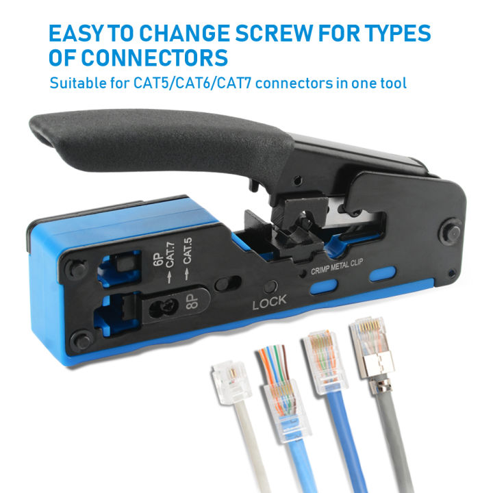 RJ45%20Crimp%20Plier%20Pass%20Through%20Crimper%20Stripper%20Cutter%20for%20Cat7%20Cat6%20Cat5e%208P8C%20Modular%20Connector%20Ethernet%20All-in-one%20Wire%20Tool%20-%20Image%202