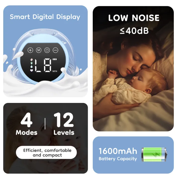 MAMIJOY%20Electric%20Breast%20Pumps%20With%2019/24mm%20Flange%20Portable%20Hands%20Free%20Wearable%20Breast%20Pump%20Silent%20Comfort%20Breast%20Milk%20Extractor%20-%20Image%205