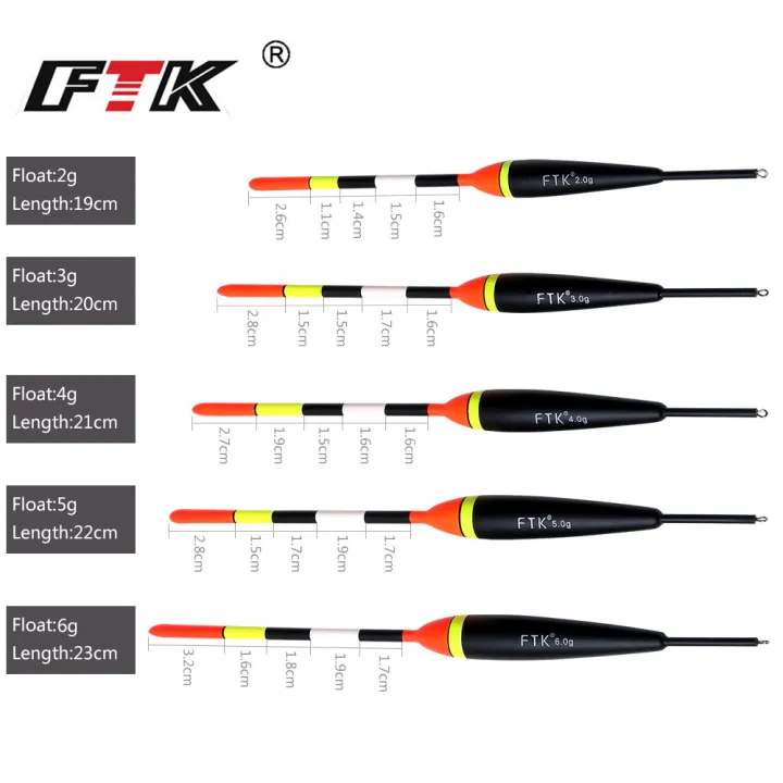 FTK%202g-6g%20Fishing%20Float%20Set%2019-23cm%205pcs/pack%20Barguzinsky%20Professional%20Vertical%20Buoy%20Accessories%20Fishing%20Float%20Pesca%20-%20Image%202