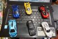 "Pack of 6 Ferrari Model Small Size Plastic Toy Cars - Pull-Back Action, in Different Colors". 