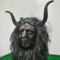 Bull Demon King Party Mask with Hair and Horn Role Playing Mask Halloween Costume Props Funny Latex Mask Fun Movie Mask. 