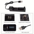 18650 Charger Charging 3.7V Li-ion Battery Charger USB Universal Smart 1 Slot Charger Lithium Batteries Charging Adapter. 