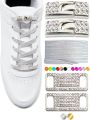 Elastic No Tie Shoe Laces Bling Diamond Cross Locks Shoelace Charms for Women Sneakers Luxury Smart Buckle AF1 Metal Shoelaces.