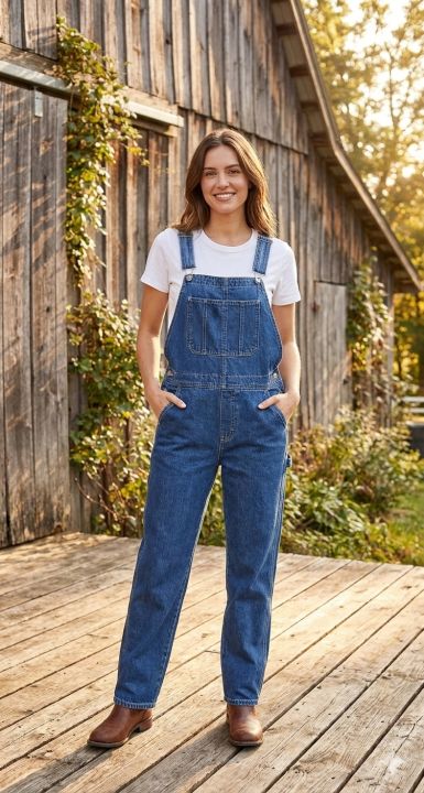 Ladies Denim Romper