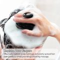 Black Shampoo Massager Brush Scalp Hair Scrubber with Soft Silicone Bristles For All Type Of Hairs Straight Curly Wet Dry For Men Women Children. 