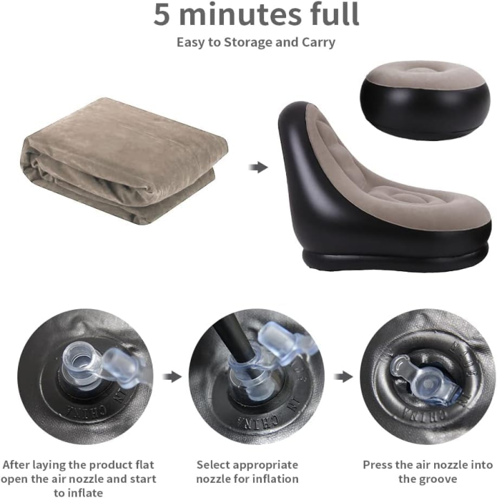2Pcs%20Lazy%20Sofa%20Inflatable%20Chair%20Folding%20Recliner%20(Sofa%20+%20Footrest)%20Outdoor%20Sofa%20Bed%20with%20Footrest%20Indoor%20and%20Outdoor%20Portable%20Folding%20Air%20Mattress%20Lunch%20Break%20Leisure%20Chair%20Set%20-%20Image%202
